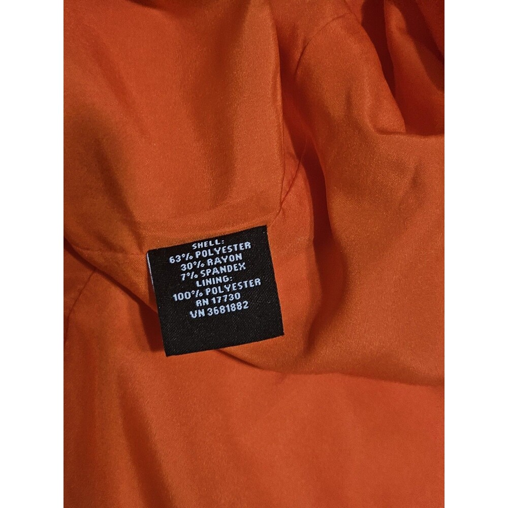 Victoria Beckham for Target Dress Womens Orange XL One Shoulder Scallop Ruffle - Picture 13 of 15